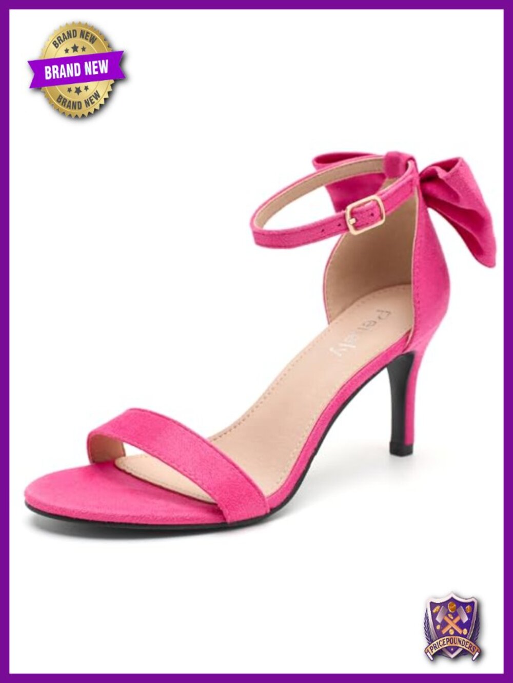 Women's Kitten Heel Sandals Bow Knot Ankle Strap Square Toe Wedding Party Dress